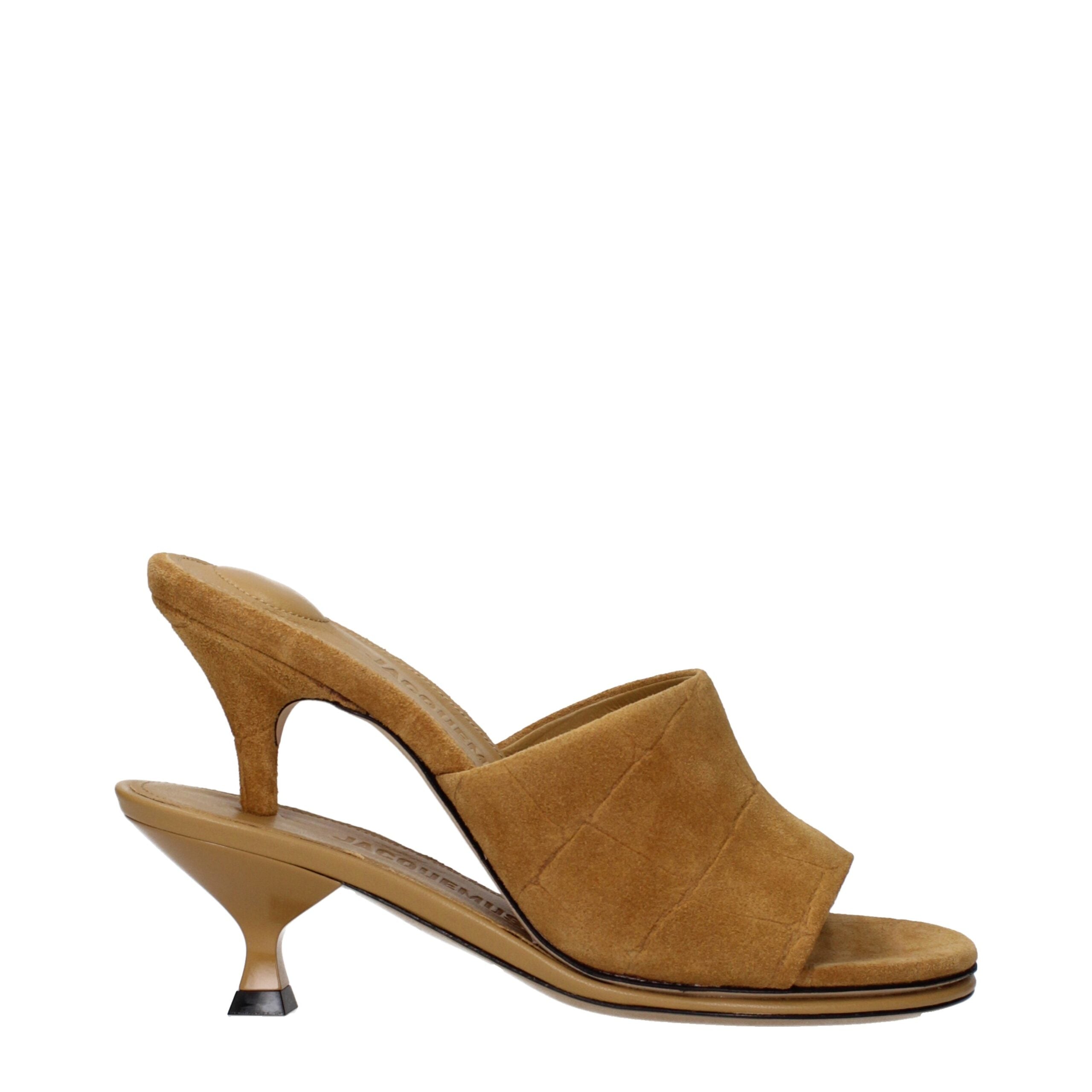 Jacquemus Brown Leather Stiletto Heels Sandals